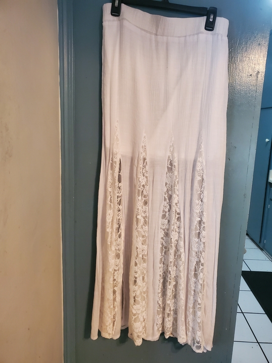 Poetry Dresses & Skirts - Poetry White Maxi Skirt with Lace Panels